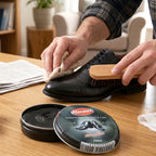 Maxwax black shoe polish cream Deep nourishment & shine - Front View