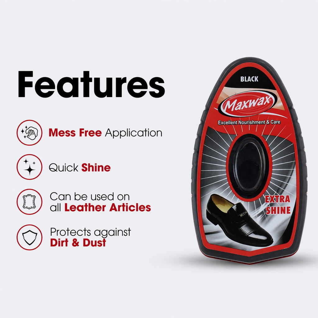 Black Shoe Shiner Instant Gloss & Easy Portable Care - Detail View 8