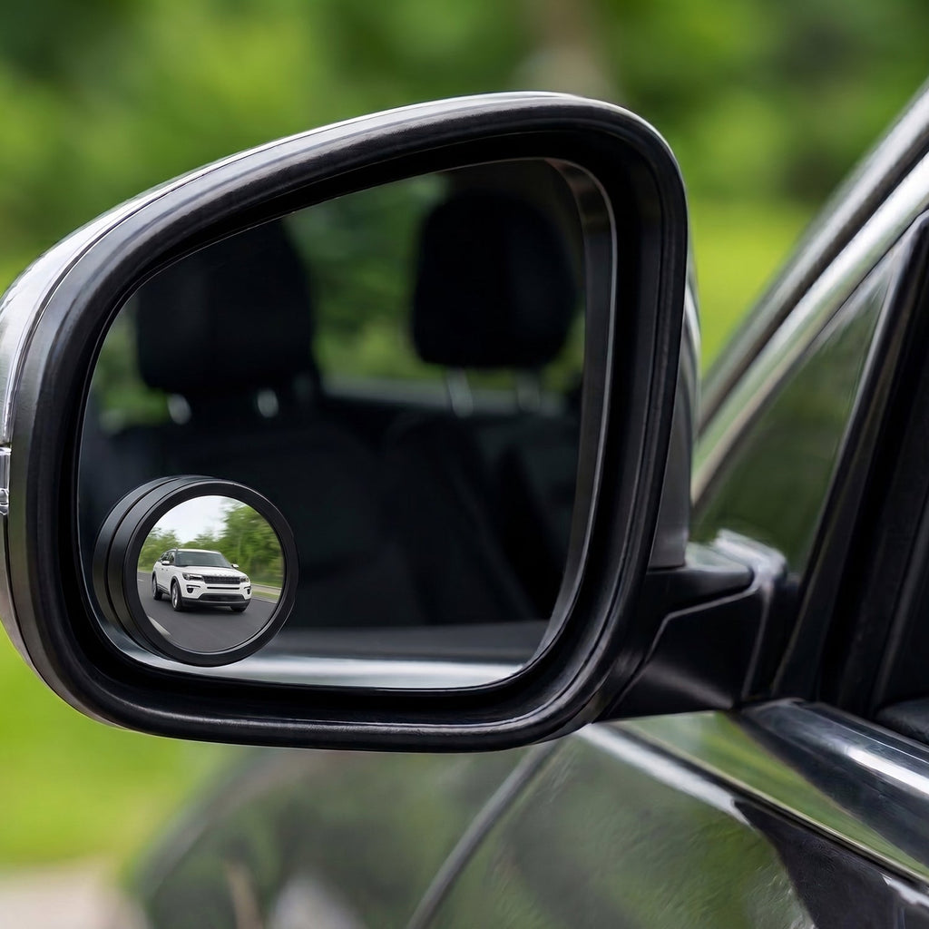ALVENZA 360° Adjustable Blind Spot Mirror – Wide-Angle Rear View Enhancement