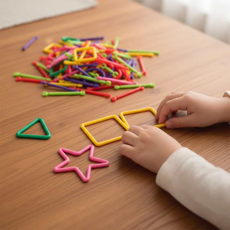 ALVENZA Creative Stick Building Set – Colorful Shapes & Connectors Kit