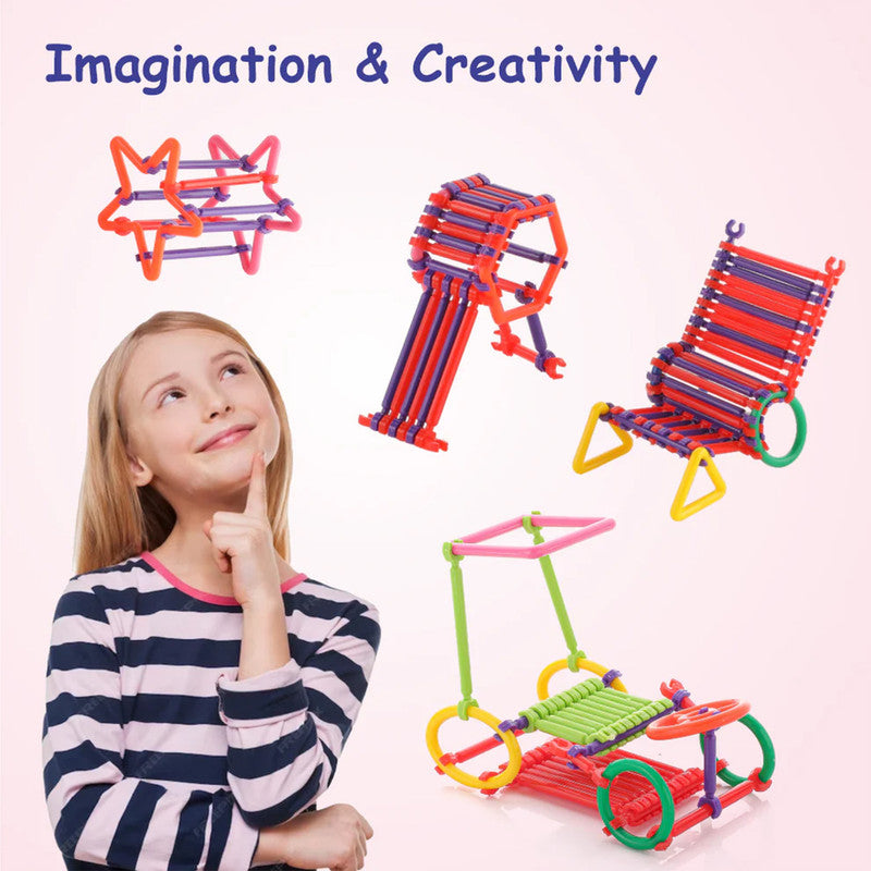 ALVENZA Creative Stick Building Set – Colorful Shapes & Connectors Kit