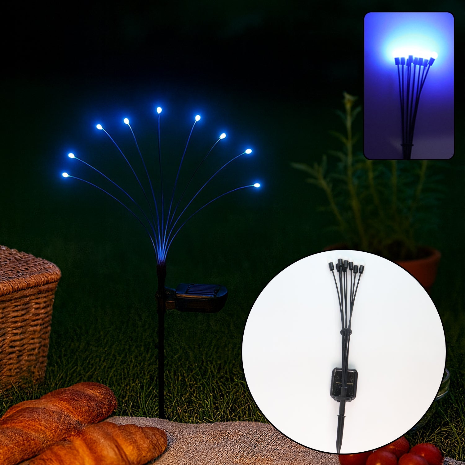 ALVENZA Solar LED Fiber Optic Garden Light – Waterproof Outdoor Decor