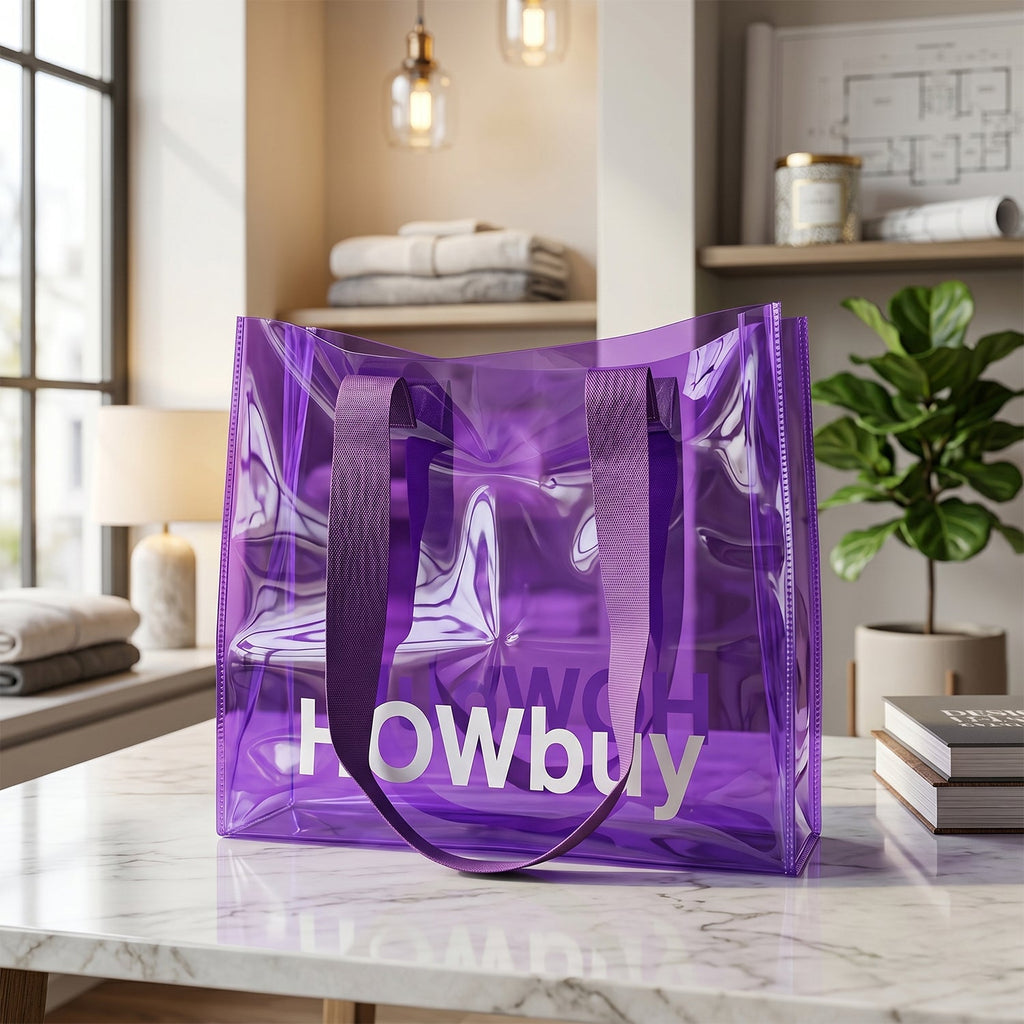 Transparent Carry Bag Durable Eco-Friendly & Stylish Tote - Detail View 7