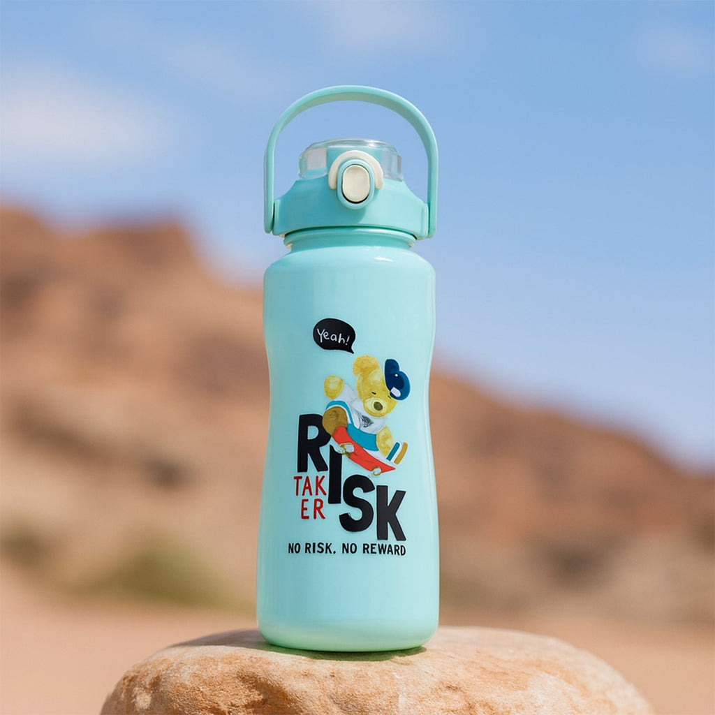 ALVENZA Risk Taker Printed Water Bottle Set – Leakproof & Durable 3-Pc Combo