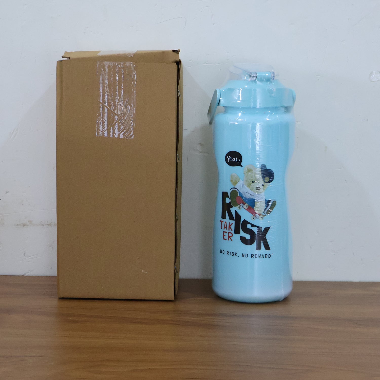 ALVENZA Risk Taker Printed Water Bottle Set – Leakproof & Durable 3-Pc Combo