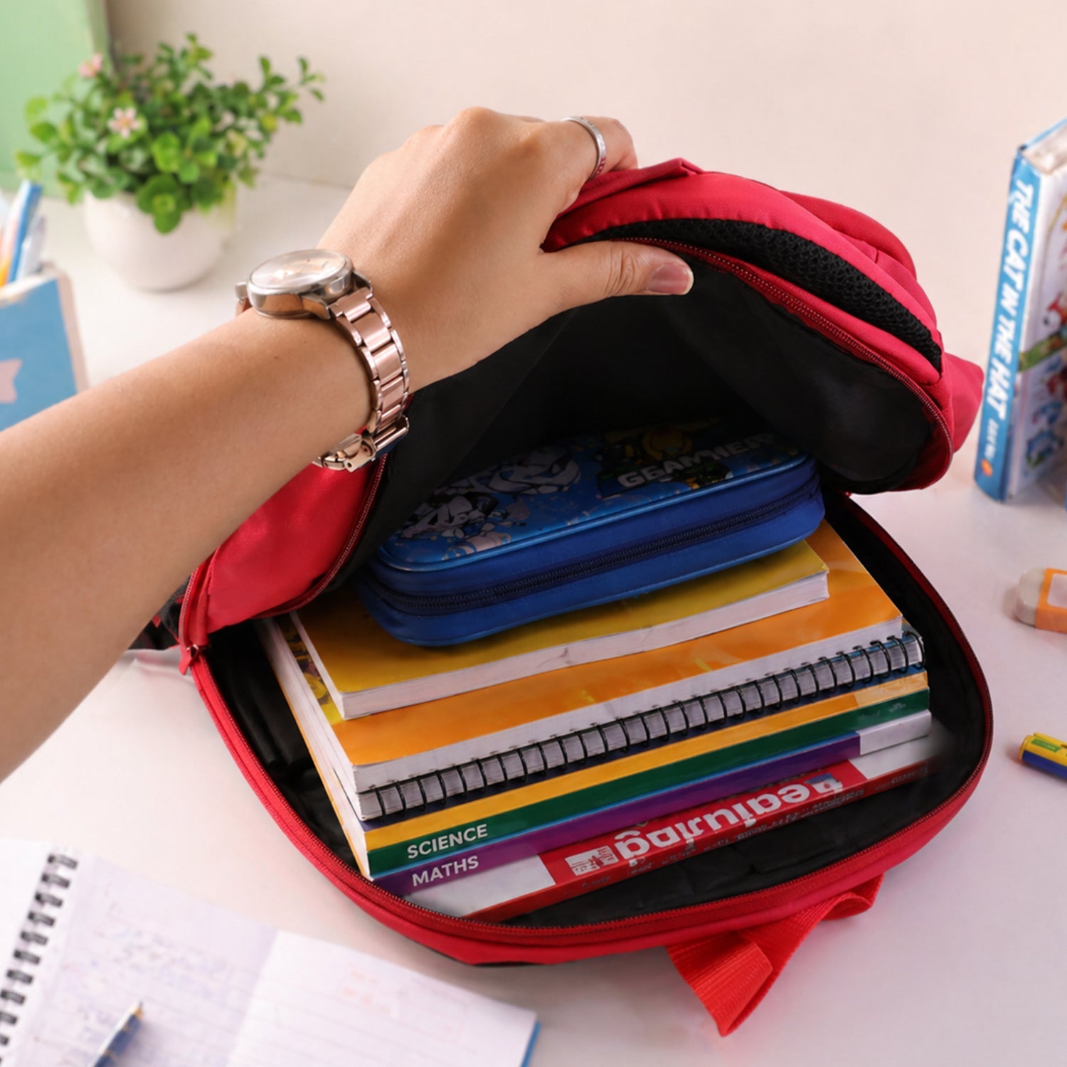19-inch Kids School Bag Spacious & Stylish with Car Design - Detail View 6
