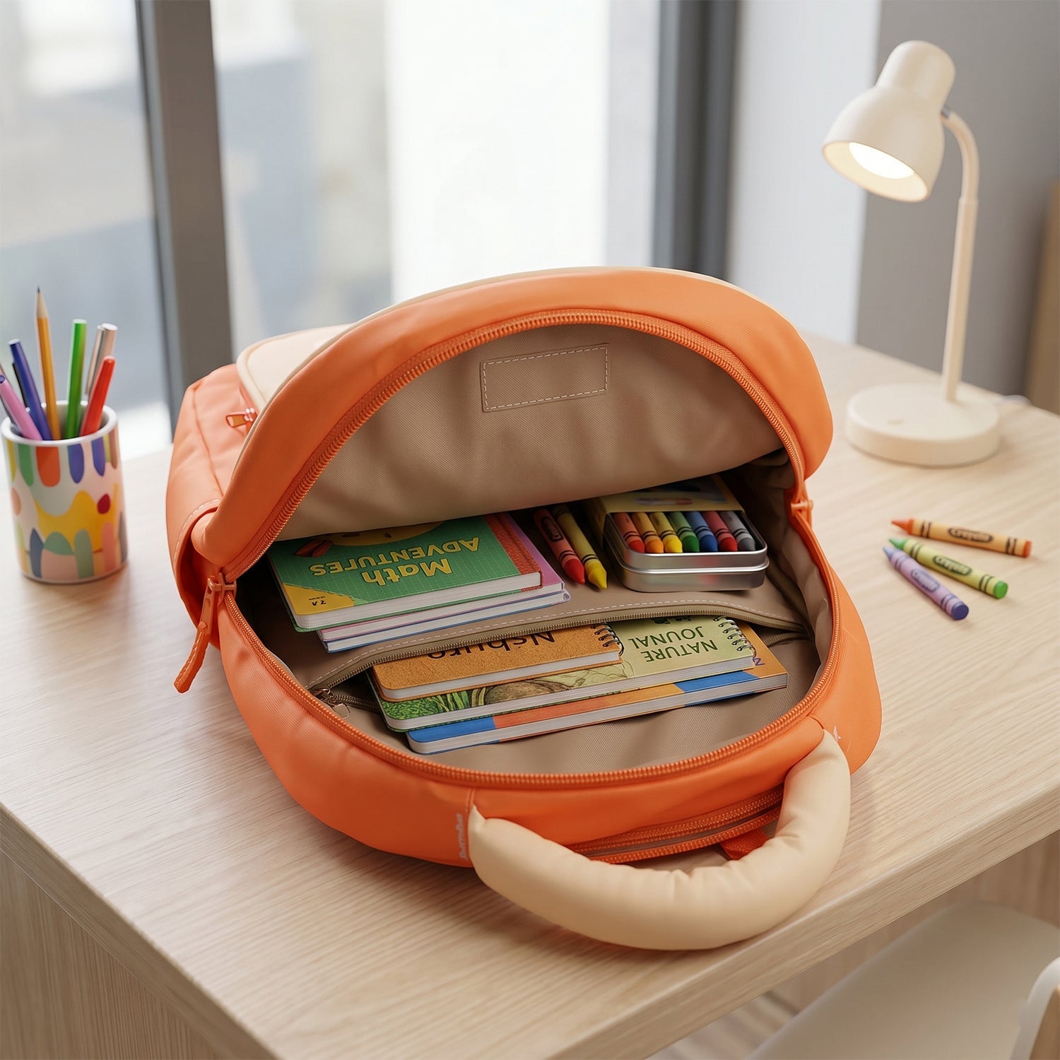 Cute Cartoon School Backpack Lightweight & Spacious for Kids - Front View