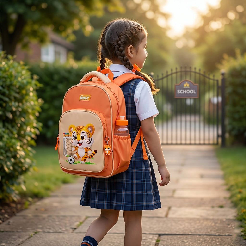 Cute Cartoon School Backpack Lightweight & Spacious for Kids - Back View