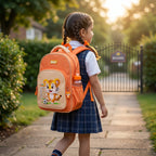 Cute Cartoon School Backpack Lightweight & Spacious for Kids - Back View