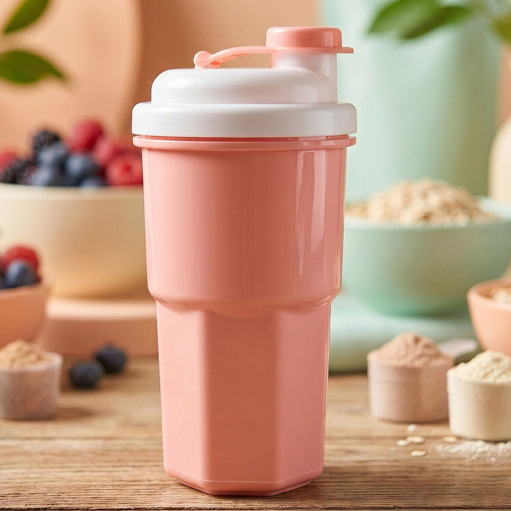 Protein Tumbler Leakproof Shake Bottle for Gym & Travel - Front View
