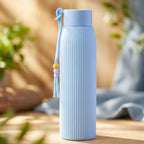 Glass Water Bottle Stylish & Leakproof for Daily Use - Front View