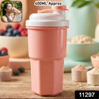 Protein Tumbler Leakproof Shake Bottle for Gym & Travel - Side View