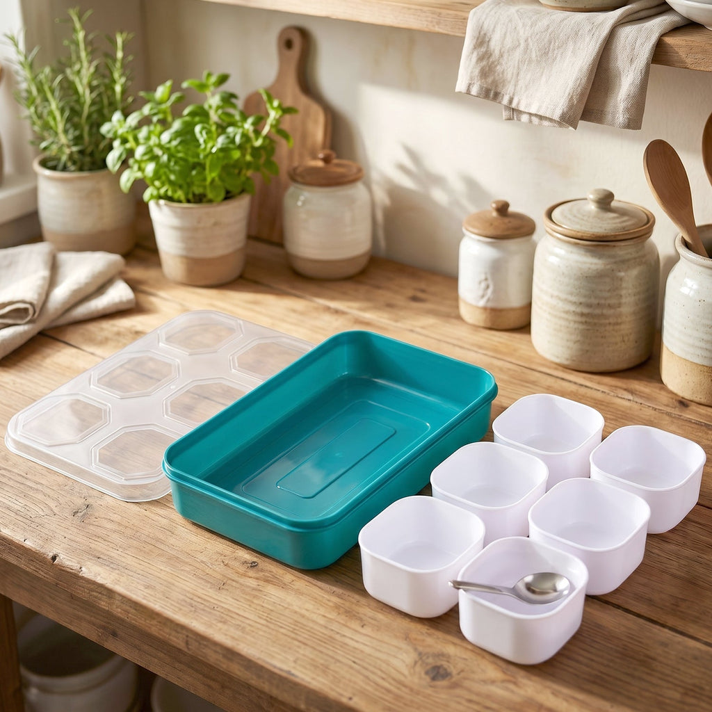 Spice Storage Box 6 Compartments for Easy Kitchen Organization - Detail View 7