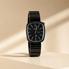 Minimal Black Luxury Square Dial Watch – Elegant Suitable for Any Occasion