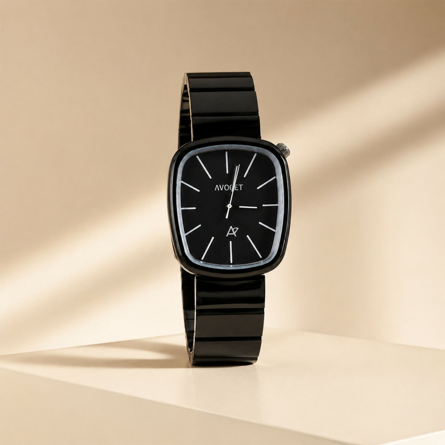 Minimal Black Luxury Square Dial Watch – Elegant Suitable for Any Occasion