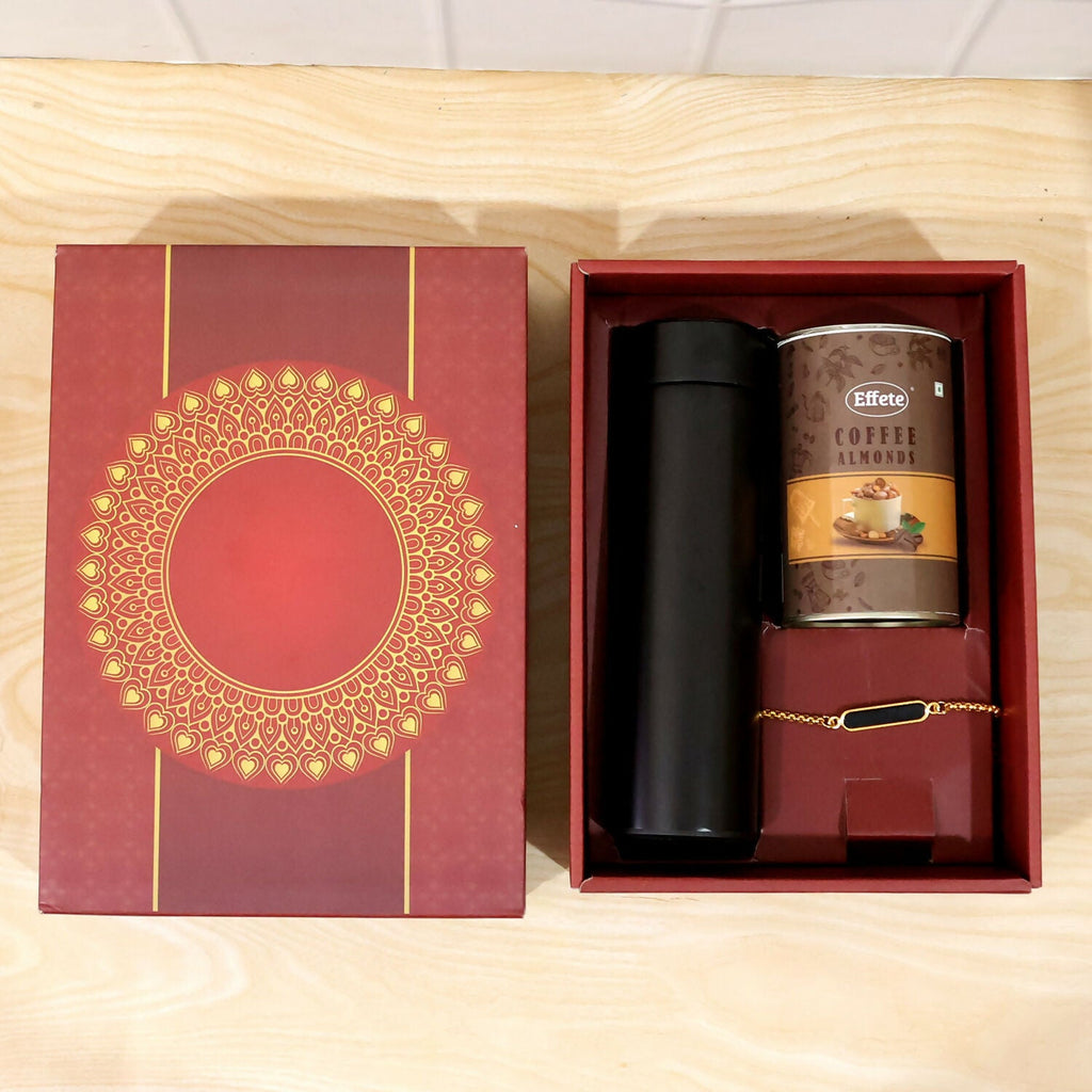 ALVENZA Custom Gold Rakhi - Elegant & Modern Celebration Gift