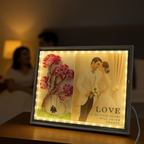 ALVENZA Romantic LED Photo Frame – 3D Tree & Couple Swing with Warm Light