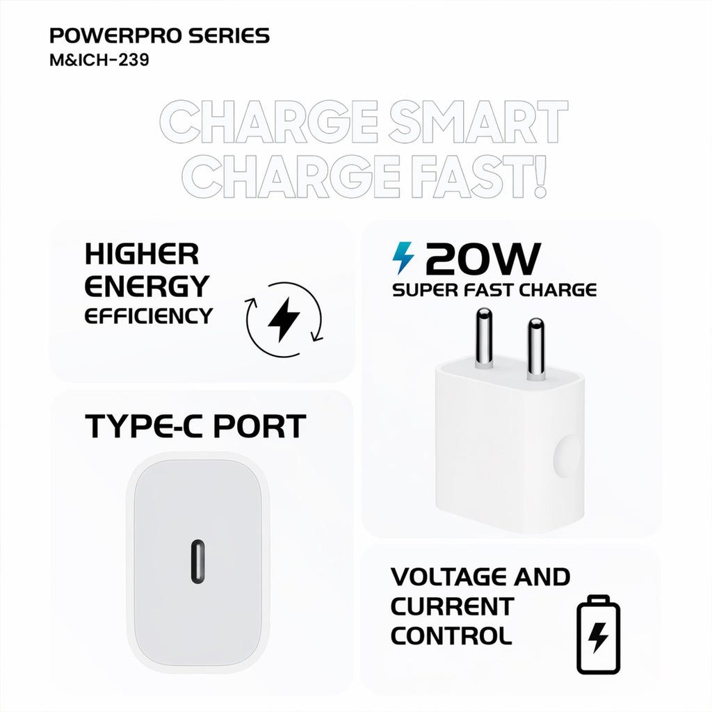 ALVENZA 20W USB-C Fast Charging Adapter – Compact & Safe Power