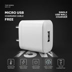 ALVENZA 15W USB Fast Charging Adapter with Micro USB Cable