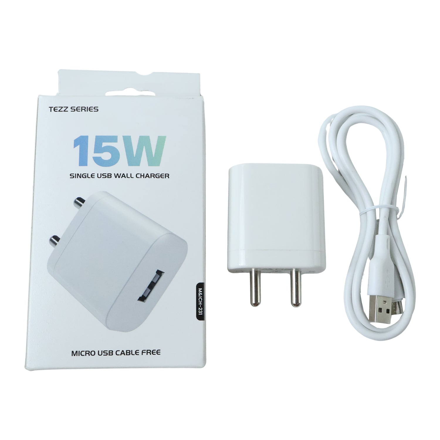 ALVENZA 15W USB Fast Charging Adapter with Micro USB Cable