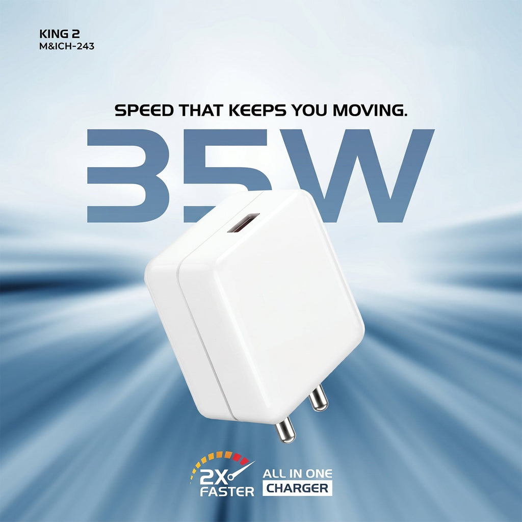 ALVENZA Power Adapter – Fast 35W Charging with Type-C Cable