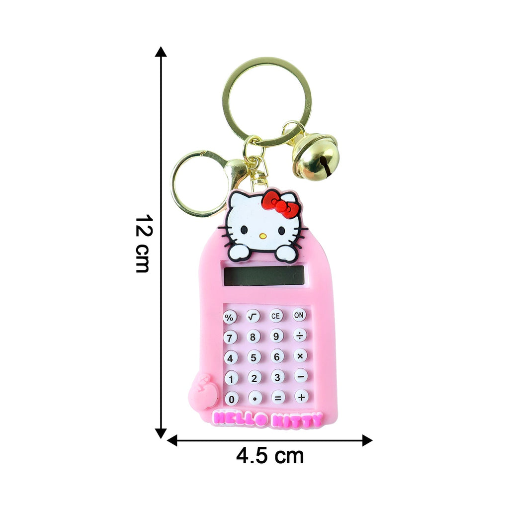 ALVENZA Cartoon Cat Calculator Keychain – Portable Mini Digital Calculator