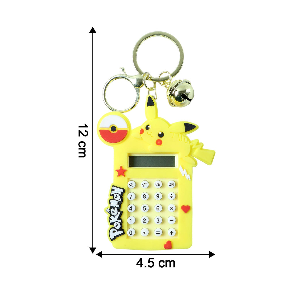 ALVENZA Calculator Keychain – Cute Yellow Cartoon Mini Digital Calculator