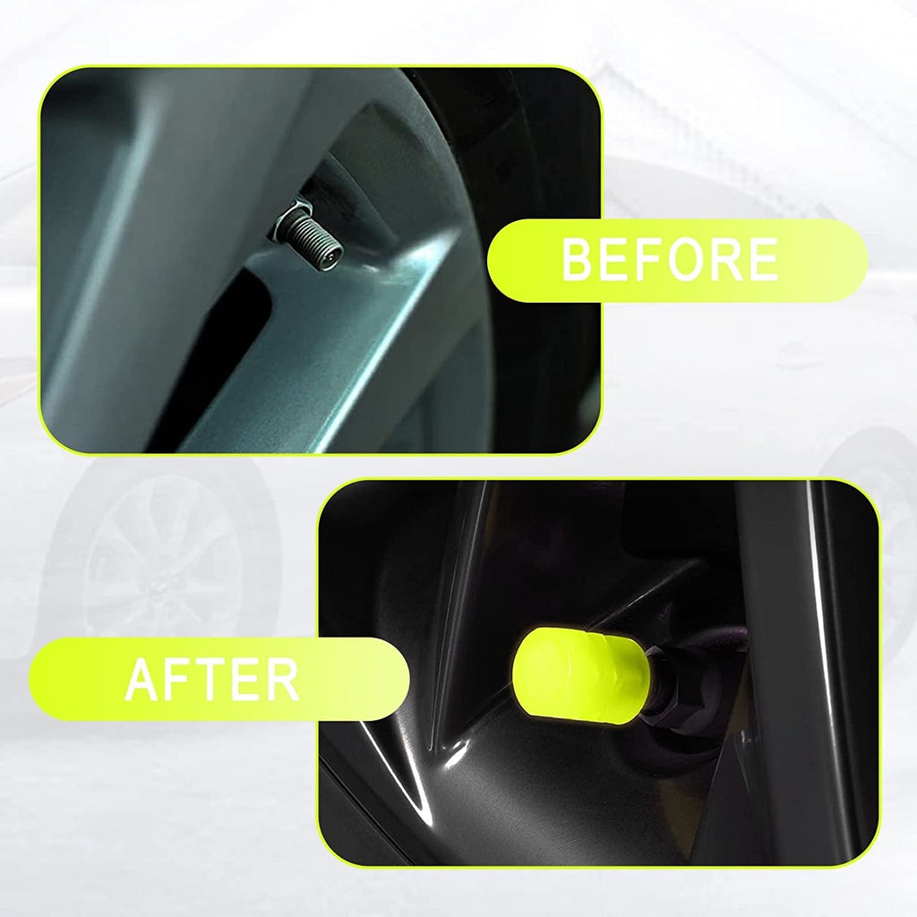 ALVENZA Luminous Tyre Valve Caps – Glow-in-Dark, Universal Fit | RaceVault