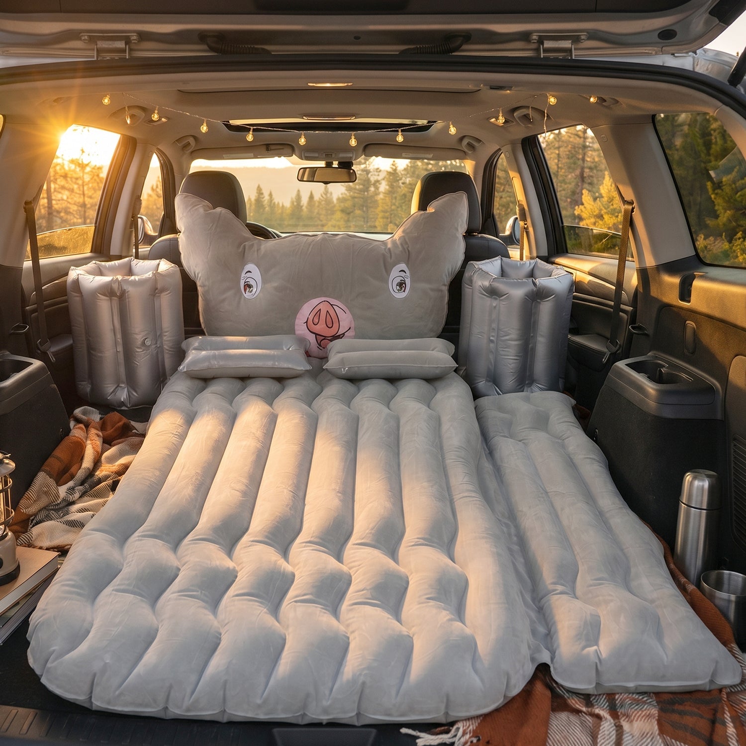 ALVENZA Portable Car Air Mattress – Easy Setup for Road Trips, Car Sofa