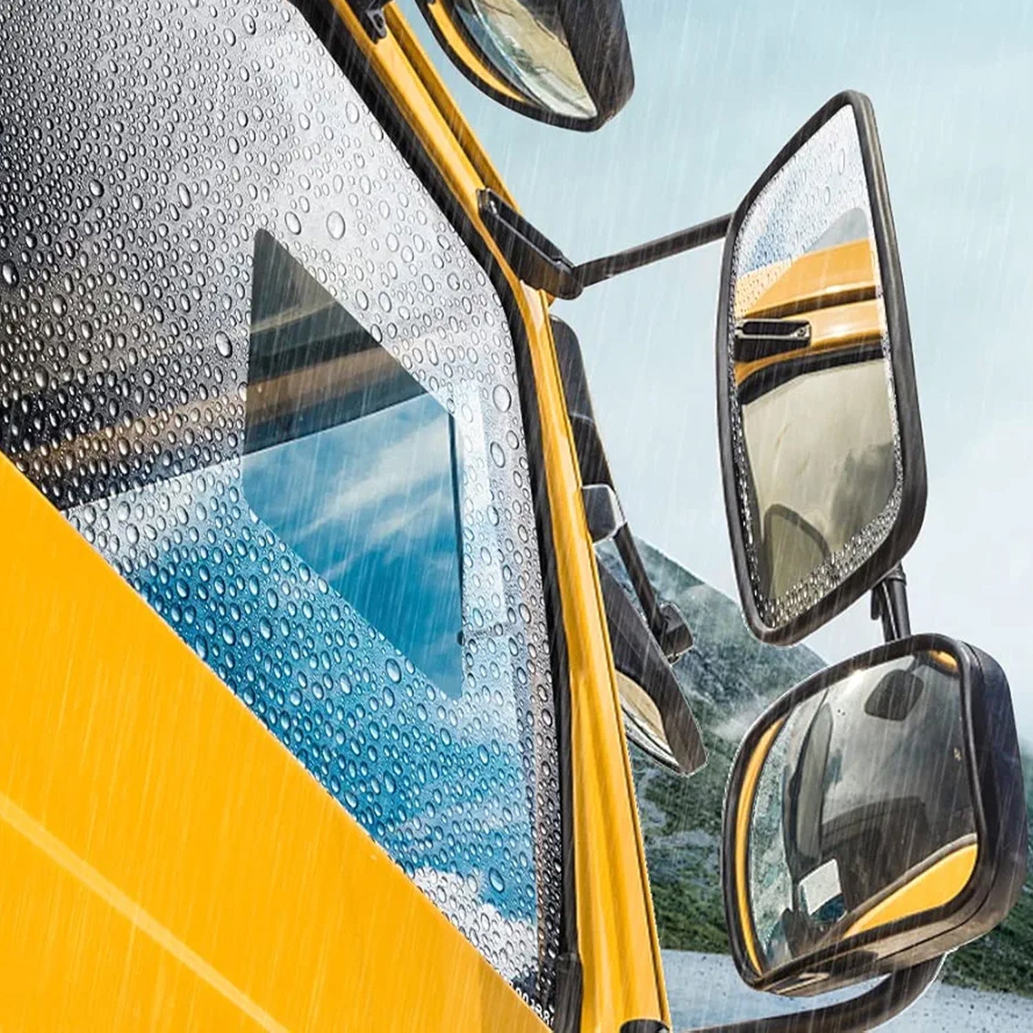 ALVENZA Mirror Protection Film Set – Anti-Fog & Waterproof 2-Piece 20×18 cm