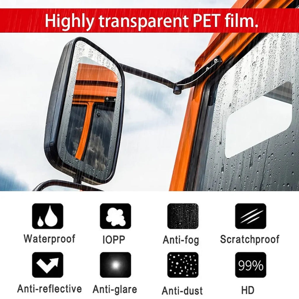 ALVENZA Mirror Protection Film Set – Anti-Fog & Waterproof 2-Piece 20×18 cm