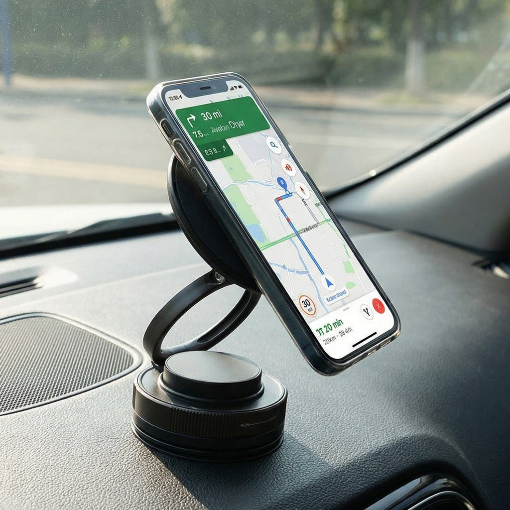 ALVENZA 360° Rotatable Magnetic Phone Holder – Secure & Adjustable Car Stand