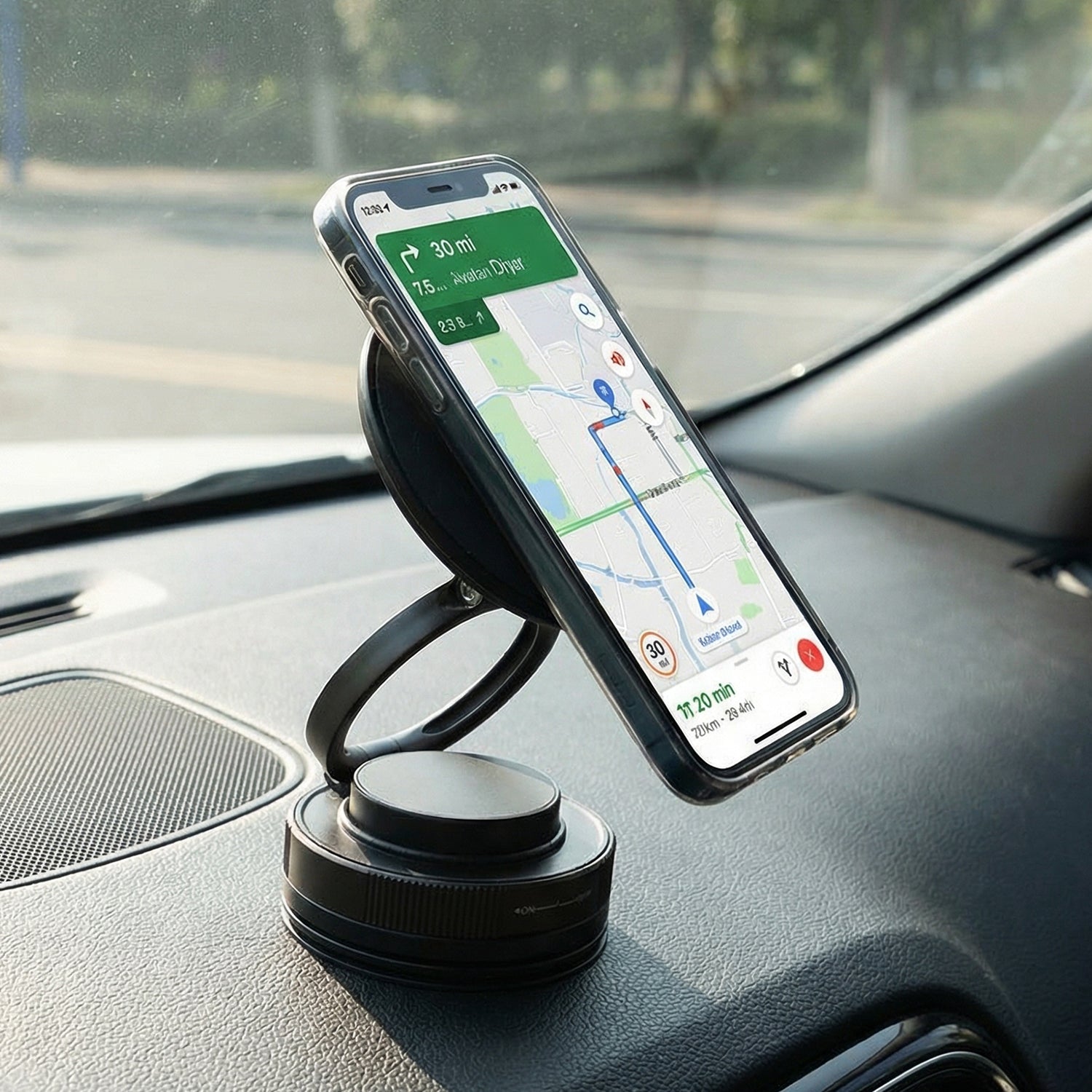 ALVENZA 360° Rotatable Magnetic Phone Holder – Secure & Adjustable Car Stand