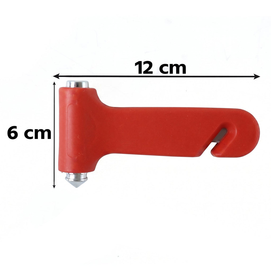 ALVENZA 2 in 1 Car Safety Hammer Emergency Window Breaker and Seatbelt Cutter (1 Pc)