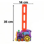 ALVENZA Automatic Domino Laying Train Engine Toy with Light and Music for K...
