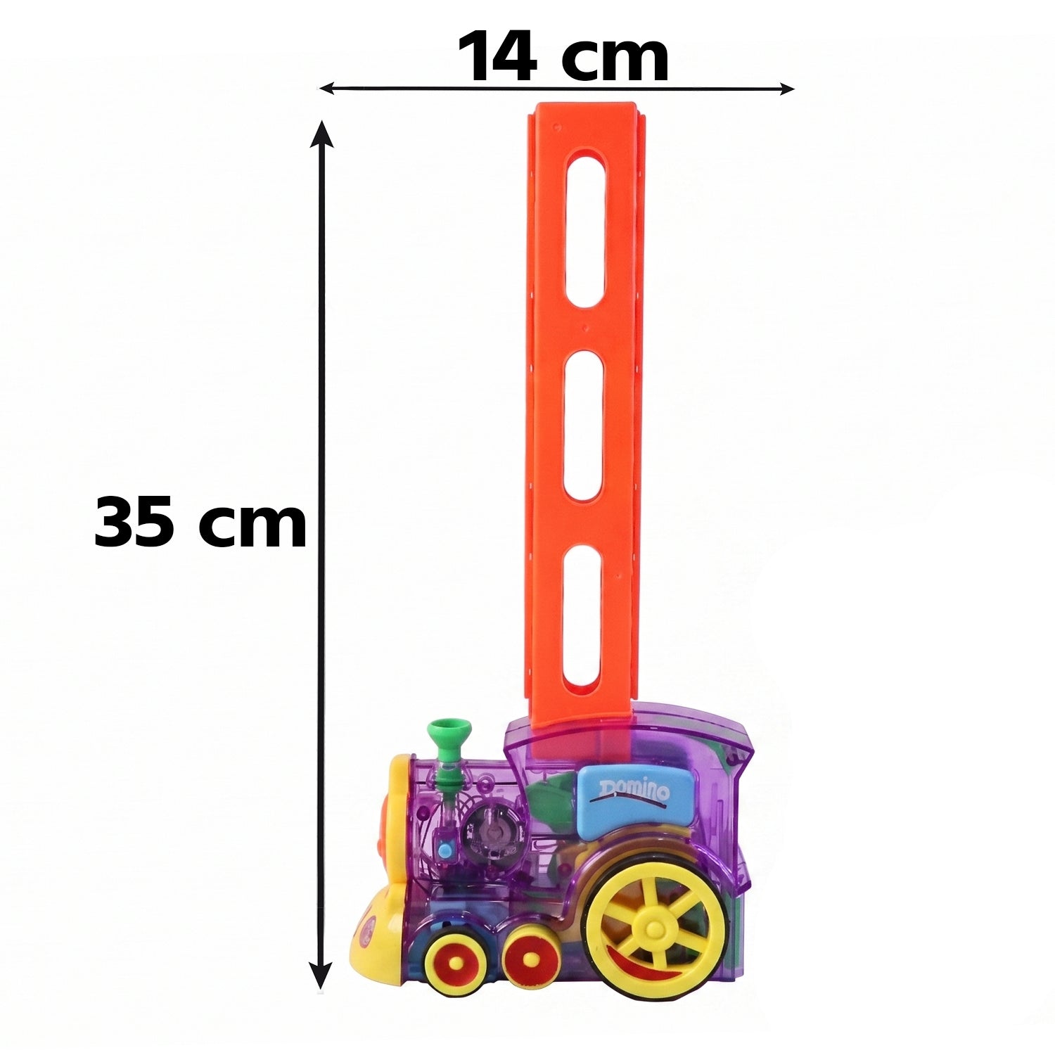 ALVENZA Automatic Domino Laying Train Engine Toy with Light and Music for K...