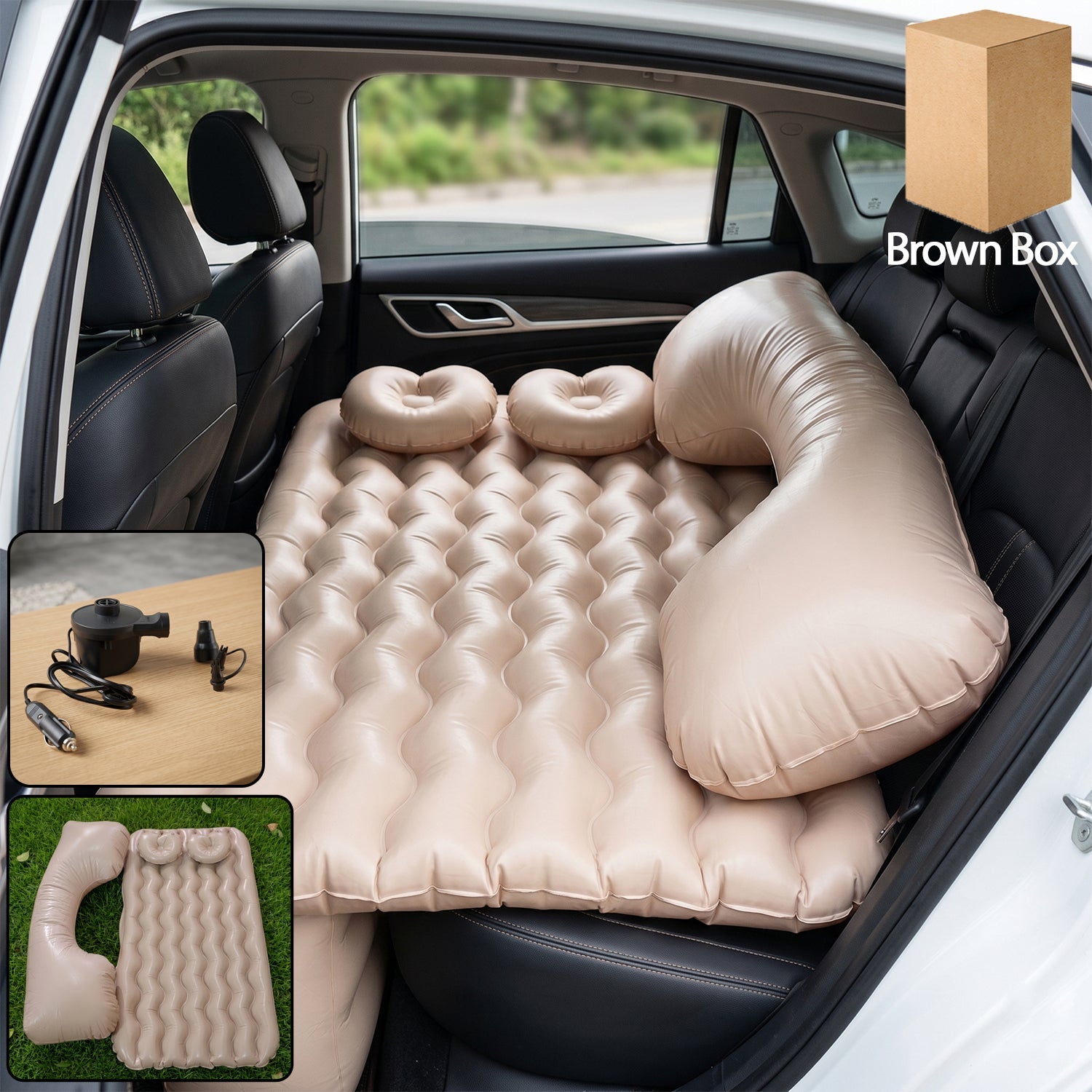 ALVENZA Car Air Mattress – Inflatable Bed Set with Pump & Pillows
