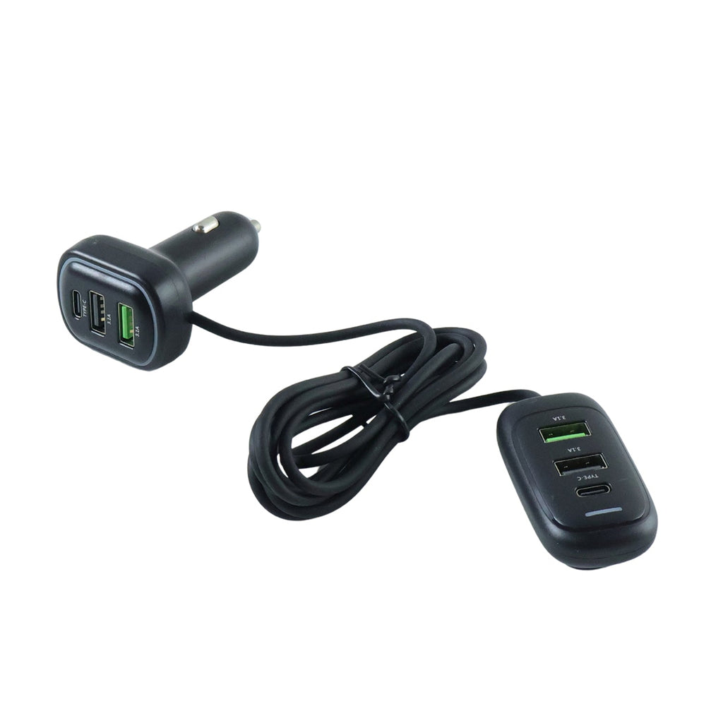 ALVENZA RGB Car USB Charger – Multi-port Fast Charging with LED Light