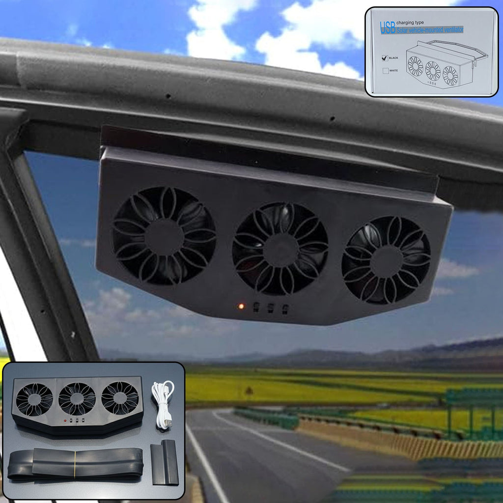 ALVENZA Car Exhaust Ventilation System – Triple Fan Plug & Play Cooling