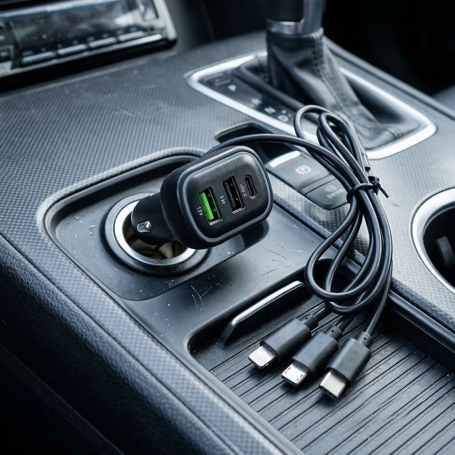 ALVENZA RGB Breathing Light Car USB Charger – Multi Port Fast Charging