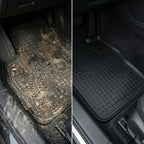 ALVENZA Heavy Duty Anti-Slip Rubber Car Foot Mat Set – Waterproof & Durable