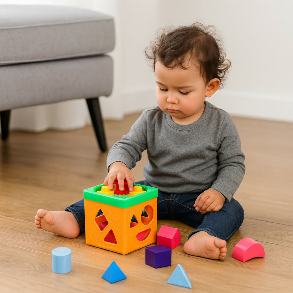 ALVENZA Shape Sorter Toy for Toddlers – Spin, Match & Learn Activity