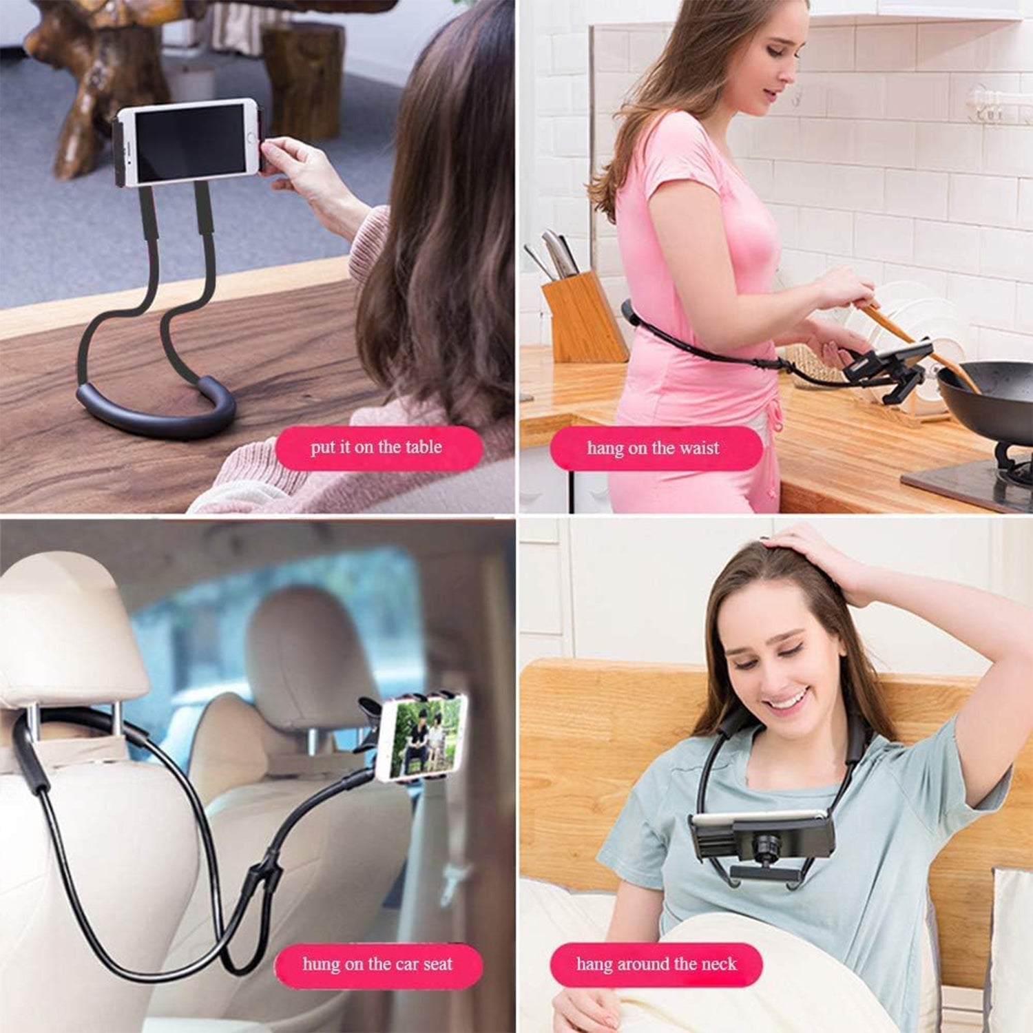 ALVENZA Flexible Neck Phone Holder – 360° Adjustable Lazy Stand | DeoDap