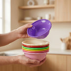 Plastic Serving Bowl Set Bright, Durable & Unbreakable for Everyday Use - Detail View 7