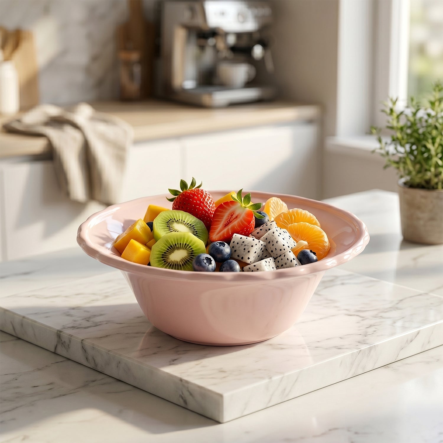 Plastic Serving Bowl Set Bright, Durable & Unbreakable for Everyday Use - Detail View 8