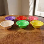 Plastic Serving Bowl Set Bright, Durable & Unbreakable for Everyday Use - Back View