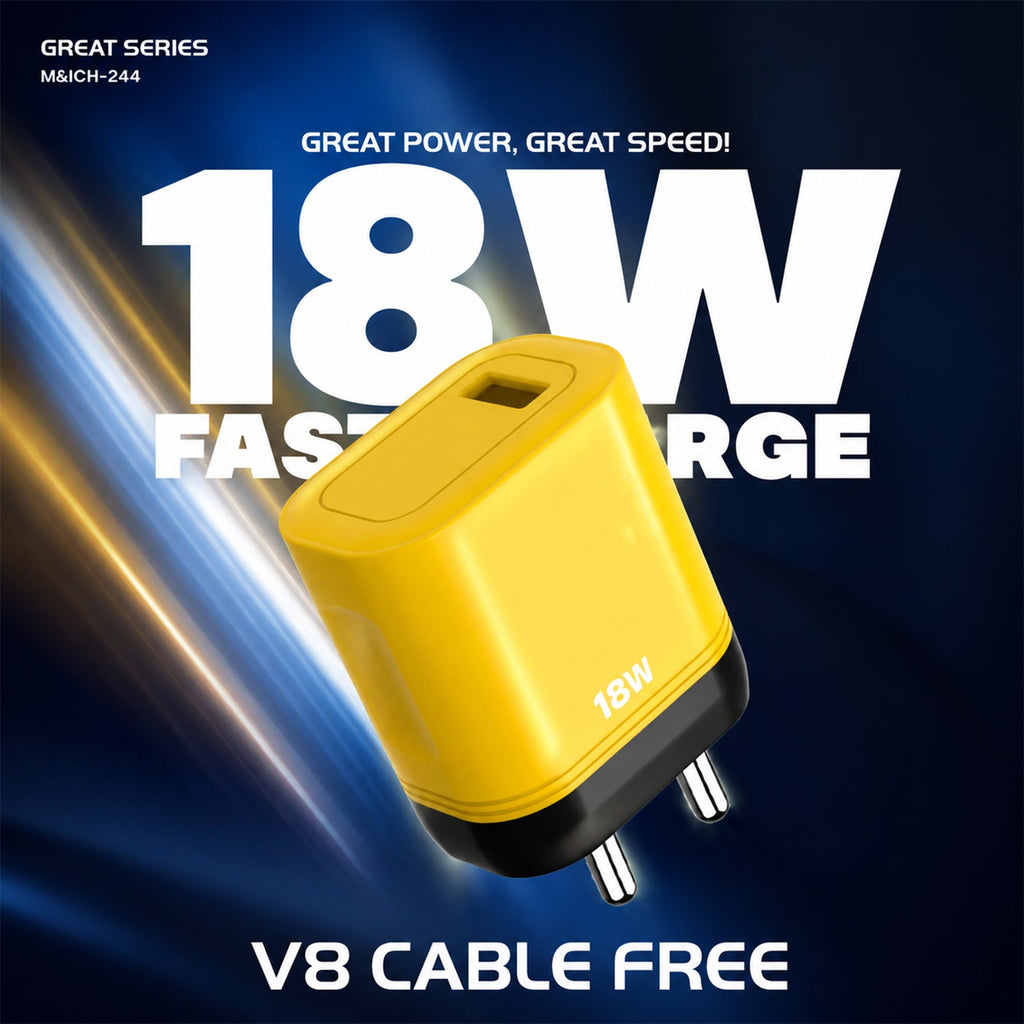 ALVENZA 18W Fast Dual USB Wall Charger – Includes Type C Cable for Quick Charging