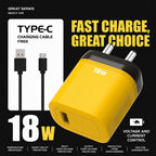 ALVENZA 18W Fast Dual USB Wall Charger – Includes Type C Cable for Quick Charging