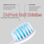 Electric Toothbrush Set – Rechargeable Sonic Cleaner with 3 Brush Heads