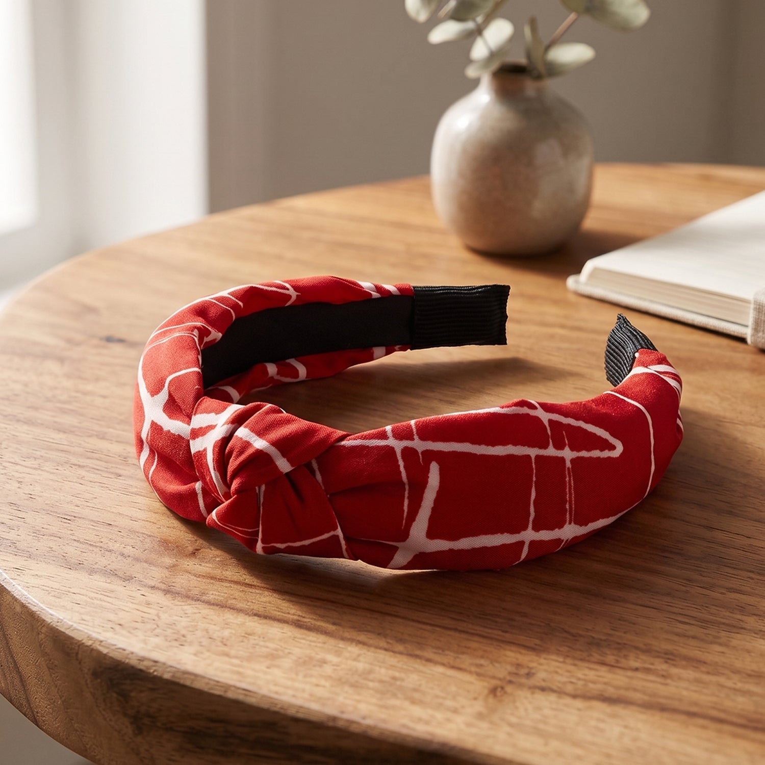 Printed Knot Hairband Stylish & Comfortable for Women - Front View